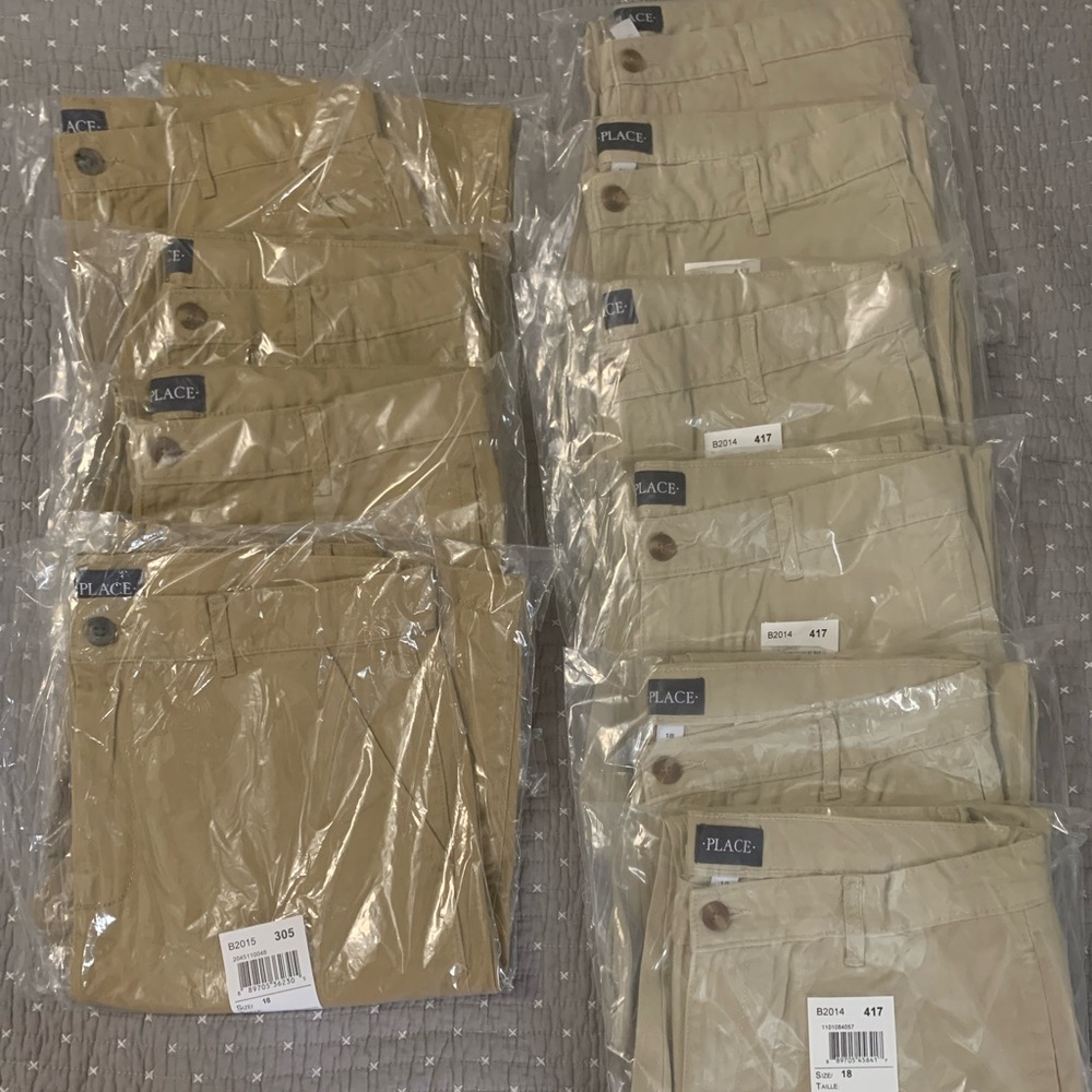 NWT Lot of 9 pants and 1 Shorts The Children’s Place Boys Size 18